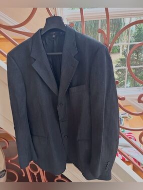 Zara Black Blazer Men’s 46 Classic Tailored Minimalist Lightweight Jacket